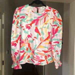 Custom print long-sleeve top
